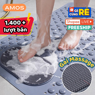 Thảm nhà tắm chống trượt massage chân chất liệu TPE + PVC cao cấp, Thảm chà chân có gai mát xa chống trơn cho nhà tắm