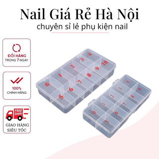 Hộp đựng móng giả 10 ô,đựng đá ,chamr -phụ kiện nail
