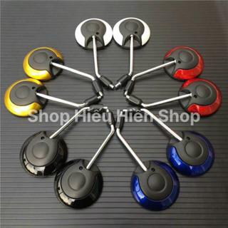 Cặp 2 bên kiếng chiếu hậu Scoopy chân đen và Chân Xi ốc 10li thuận, gương xe máy Scoopy, kính tròn Scoopy