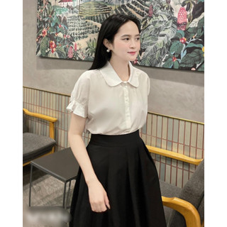 bigsize (60-100kg)sét áo somi mix chân váy(kèm ảnh thật chụp sàn)