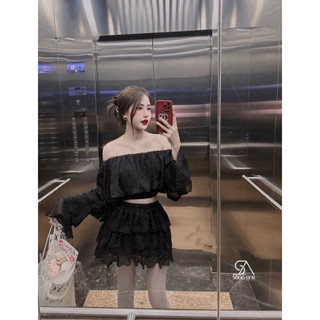 Váy bling kèm áo tay dài loe