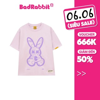 Áo Thun Unisex Bad Rabbit PURPLE SPRAY RABBIT 100% Cotton - Local Brand Chính Hãng