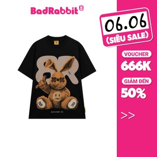 Áo Thun Unisex Bad Rabbit- Black Rabbit Player Rabbit Tee - Local Brand Chính Hãng