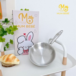 Chảo Inox 16cm Mumbebe Nấu Đồ Ăn Dặm Cho Bé Dùng Cho Mọi Loại Bếp
