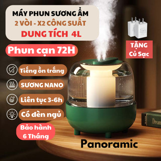 Máy phun sương tạo ẩm không khí phòng điều hòa làm mát huminifier 2 ống phun 4L có đèn Panoramic PN-MPSA102