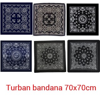 Khăn bandana - Khăn áo yếm quang cổ cao cấp 70x70