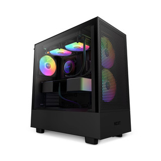Vỏ máy tính nzxt h5 flow rgb all black / white - hàng chính hãng