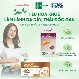 OICNew Nano Curcumin và Nano Silymarin Combo tiêu hóa khỏe, làm lành dạ dày, thải độc gan