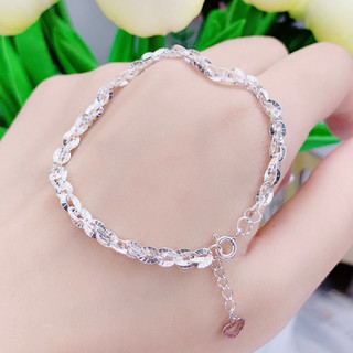 Lắc tay kép soắn thời trang , bạc ta sáng đẹp - tân bạc store