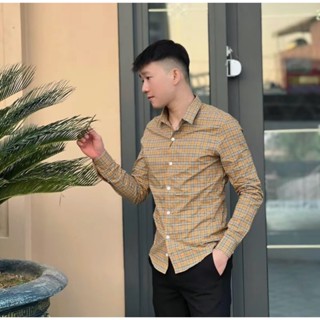 Áo sơ mi nam dài tay sọc CARO phối loang chất vải nỉ cao cấp sang trọng trẻ trung mẫu mơi giá rẻ K_N LUXURY