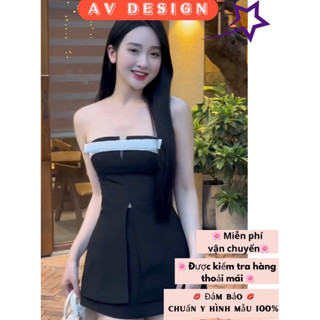 Set đồ nữ chân váy Áo cup váy Dự Tiệc Đi Chơi Du Lịch Phối Nơ Trắng Có Đệm Ngực Kèm Váy Siêu Sang Chảnh Shop AV Design