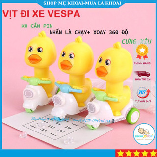 Vịt con đi xe máy vespa ấn là chạy bốc đầu cực cute