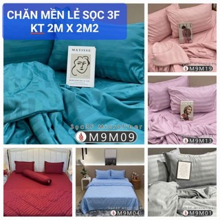 Chăn mền lẻ chần gòn cotton sọc 3f.kích thước 2m x 2m2