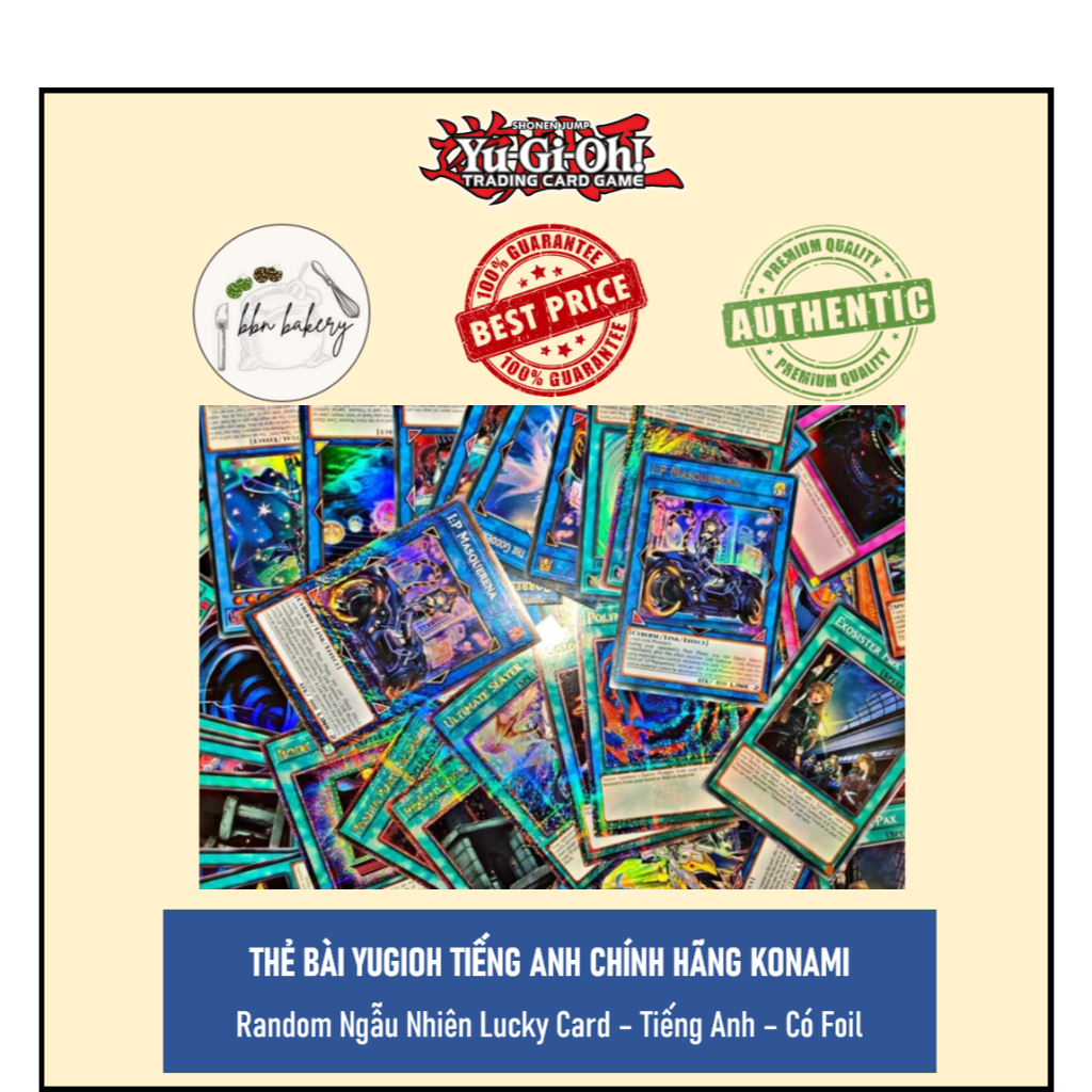 🕹🍀 Random Card Yugioh TCG - Thẻ Bài Tiếng Anh Yugioh Chính Hãng Ngẫu Nhiên Có Foil - SL: 1 LÁ