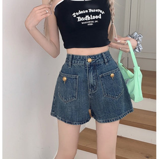 Quần Jean Short Nữ, quần đùi bò nữ Mùa Hè Mỏng Thiết Kế Phù Hợp Với Retro Đơn Giản Q39