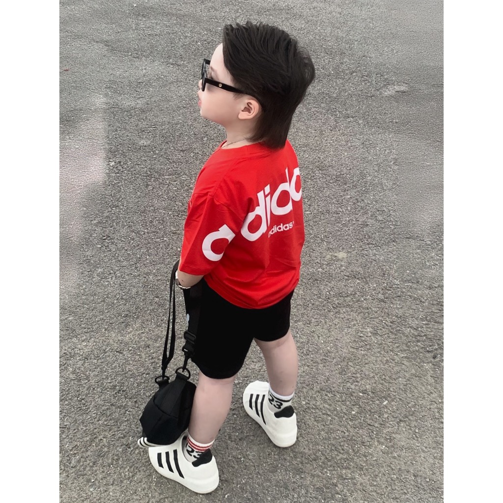 set áo thun + quần short das full vai cho bé trai , bộ áo phông quần cộc trẻ em unisex , Kid_genz
