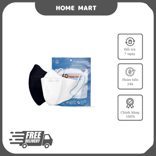Khẩu trang 5D Thịnh Phát Màu Trắng 100 Chiếc