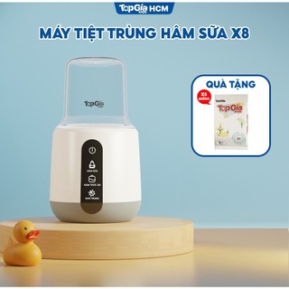 Máy hâm sữa và hấp thức ăn máy tiệt trùng đa chức năng TOPGIAKIDS X8 chính hàng bảo hành 3 năm
