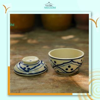 Thố gốm Nam bộ 12cm_ Vườn Nhà Gốm, Không Sử Dụng chất tạo bóng, An Toàn với thực phẩm