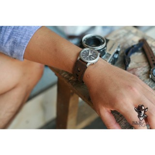 Dây Đồng Hồ Da Thật Handmade RAM Leather D Da Bò Đục Lỗ Thoáng Khí Kiểu Mỹ 18mm, 20mm, 22mm, Casio 1200, AW iwatch