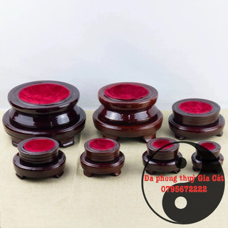 Đế gỗ xoay đế trang trí bi cầu 2 tầng phong thuỷ đẹp đế bi cầu