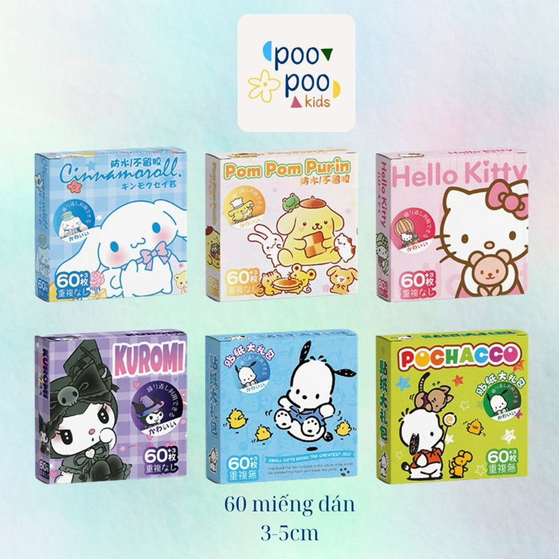Sticker Capibara, Kuromi, Cinamoroll cute, dễ thương; Sticker chibi; Sticker cho bé