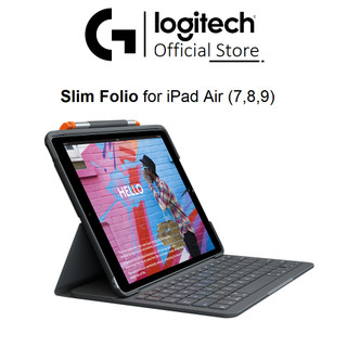 Bao da bàn phím cho iPad Gen 78 9 Logitech Slim Folio Kết nối bluetooth - Hàng chính hãng