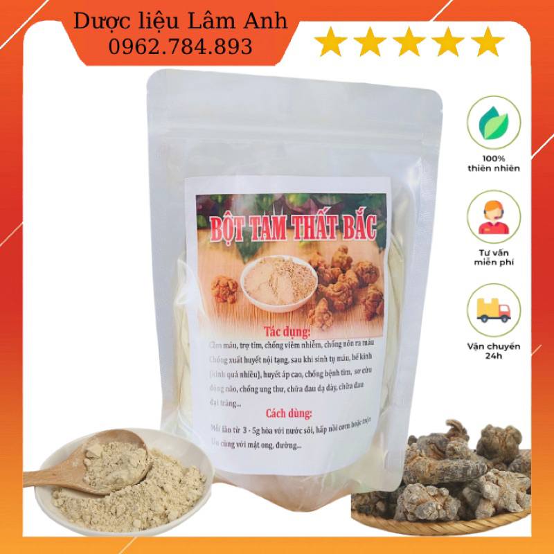 Bột Tam Thất Bắc hàng chuẩn 100g ( Hàng 50-52 củ 1kg to)