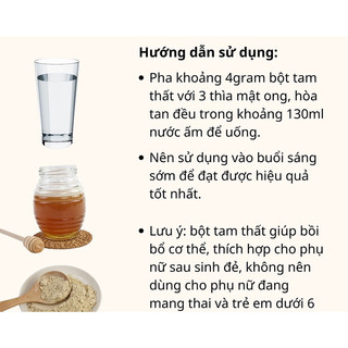 Bột Tam Thất Bắc hàng chuẩn 100g ( Hàng 50-52 củ 1kg to)