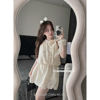 Set thô cổ yếm thắt nơ kiều trang basic