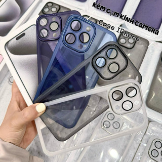 Ốp Lưng Iphon trong suốt viền nhám khung camera kim loại dành cho ip - TENCASESHOP
