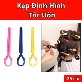 Kẹp định hình tóc uốn nam nữ , kẹp uốn tóc định hình làm hóa chất cho Salon - 25 cái