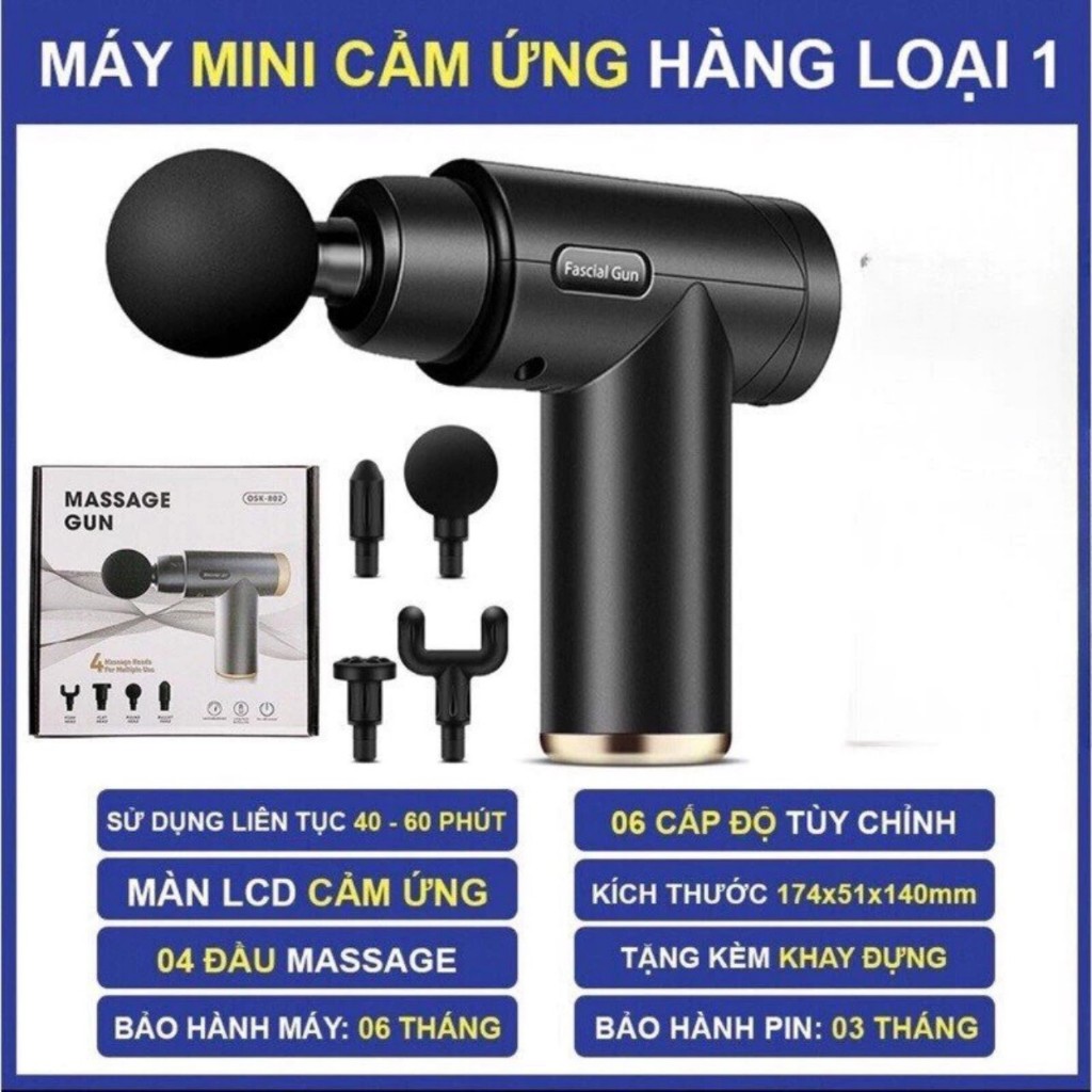 Máy Massage đấm lưng cầm tay mini trị liệu cổ vai gáy 6 cấp độ chuyên sâu bảo hành 12 tháng