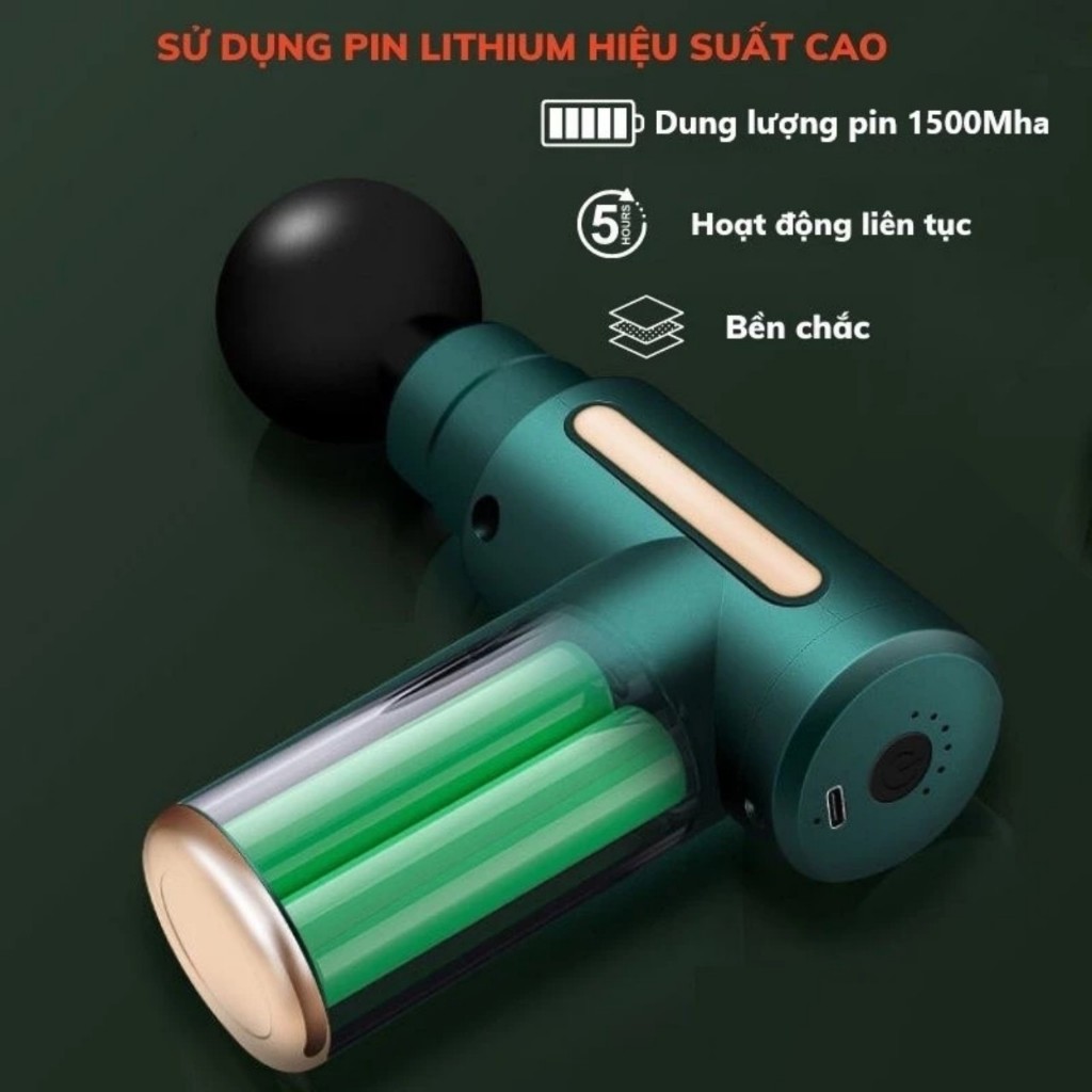Máy Massage đấm lưng cầm tay mini trị liệu cổ vai gáy 6 cấp độ chuyên sâu bảo hành 12 tháng