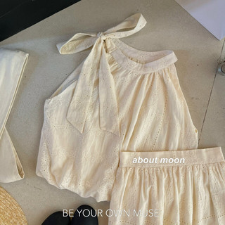 Set Thô Cổ Yếm Thắt Nơ Kiều Trang Basic