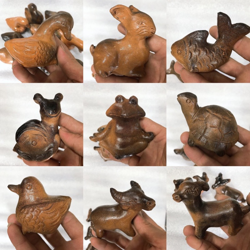 Tượng thú mini decor (5-9cm)- gốm đất nung Bàu Trúc