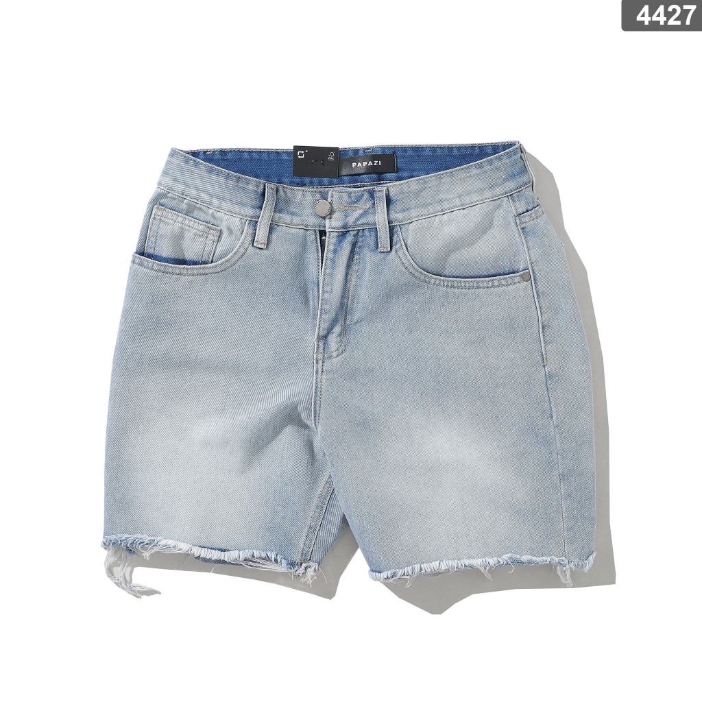 Quần short Mã_R4427, fom ống rộng, gam màu xanh sáng trơn ngắn trên gối, dễ phối đồ, phong cách cá t