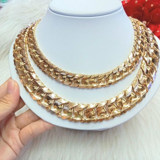 Dây chuyền khoen lật đồng đỏ 10 cây màu vàng 750 miền tây khóa hộp