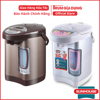 Bình thủy điện SUNHOUSE SHD1535, bình thủy điện chức năng giữ ấm và đun sôi thông minh, tiện dụng, dung tích 3.5 lít.