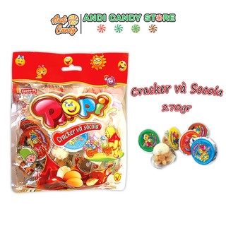 Bánh Chấm Socola Popi Cracker Phú Cường 270gr