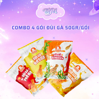 Combo 4 gói đùi gà rong biển + phô mai + phô mai ngô + bơ sữa Ăn cùng bà Tuyết 45gr/gói