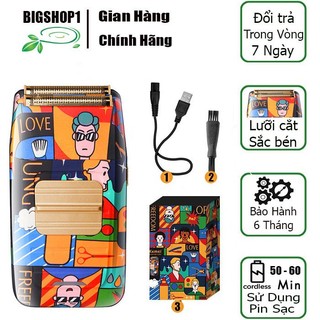 Máy cạo râu chuyên nghiệp Kemei 1102H hoạt tiết hoạt hình