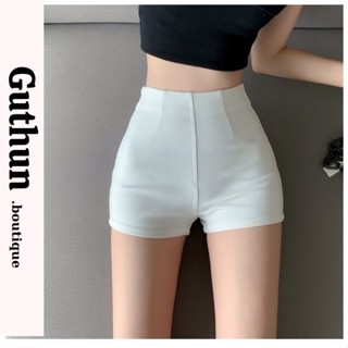 Quần Đùi Nữ Lưng Cao GUTHUN chất vải thun mago co giãn siêu hắc dáng
