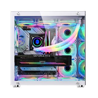 Vỏ case máy tính wjcoolman 2 mặt kính cường lực - màu trắng và đen