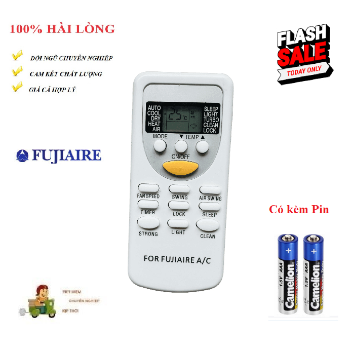 Remote Điều khiển điều hòa Fujiaire-1  Fujiaire FW FT AI FJW Hàng tốt TẶNG KÈM PIN