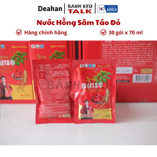 Nước Hồng sâm táo đỏ Deahan hàn quốc (30 gói x70ml)