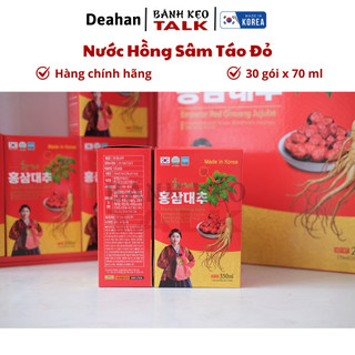 Nước Hồng sâm táo đỏ Deahan hàn quốc (30 gói x70ml)