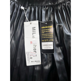 Chân váy da xếp ly - size S