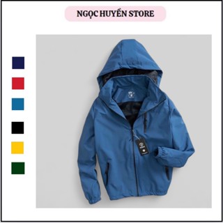 Áo Khoác Gió Nam Nữ Có Mũ Cao Cấp 2 Lớp, Chất Liệu Gió Tráng Bạc Chống Tia UV Chống Nắng Ngăn Gió LUXURY