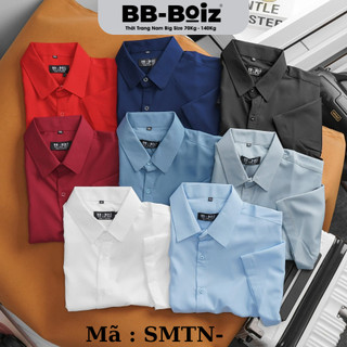  Áo Sơ mi nam tay ngắn công sở BB-Boiz Big Size form 70kg - 140kg | Trơn Đủ Màu.